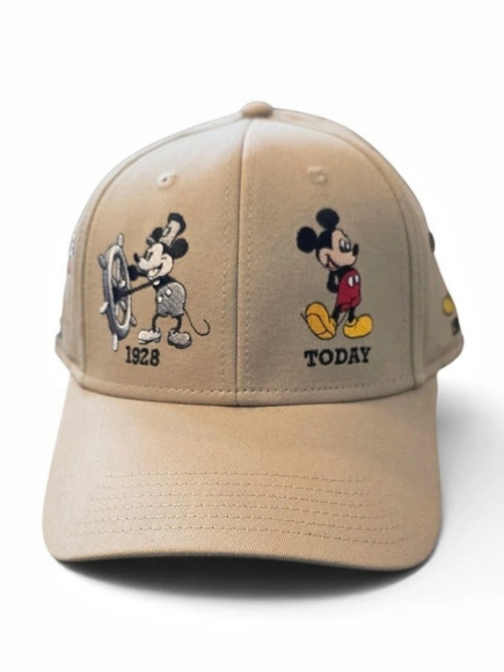 Disney Mickey Mouse Through The Years Baseball Hat Khaki Florida Cap Brown